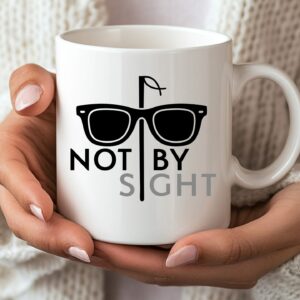 Not By Sight Modern Logo Mug