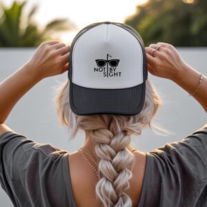 Not by Sight Statement Otto Foam Trucker Hat